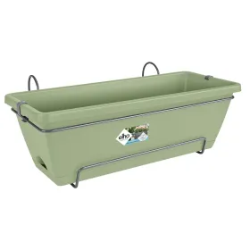 elho® Barcelona Balkonkasten Pistaziengrün 50 cm all-in-1 mit Halterung