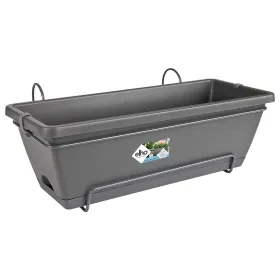 elho® Barcelona Balkonkasten Anthrazit 50 cm all-in-1 mit Halterung