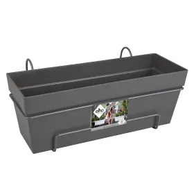 elho® Loft Urban Balkonkasten all-in-1 Anthrazit 50 cm mit Halter