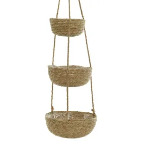3 Körbe mit Folienauskleidung Natur miteinander verbunden Ø 30 cm x 120 cm - Seegras