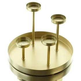 4-fach Kerzenhalter Ø 5 cm Goldfarben in Ebenen Ø Schale 23 cm - Metall 4-fach Kerzenhalter Ø 5 cm Goldfarben in Ebenen Ø Schale 23 cm - Metall