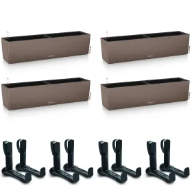 LECHUZA® Blumenkasten BALCONERA Color 80 Muskat All-in-One x 4 + 8 Halter LECHUZA® Blumenkasten BALCONERA Color 80 Muskat All-in-One x 4 + 8 Halter