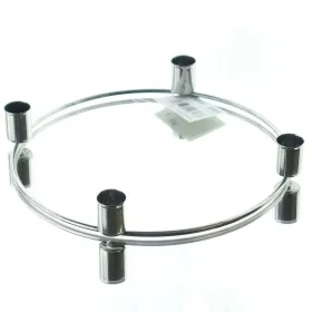 4er Stab-Kerzenhalter Metall-Adventsring Silberfarben Ø 23 cm x 3,5 cm 4er Stab-Kerzenhalter Metall-Adventsring Silberfarben Ø 23 cm x 3,5 cm