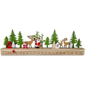 Adventskalender Landschaft mit Kugel-Schieber Natur Grün Rot & Weiß aus Holz Adventskalender Landschaft mit Kugel-Schieber Natur Grün Rot & Weiß aus Holz