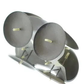 Adventskranzkerzenhalter Braun antik used Look Ø 6,5 cm aus Metall - 4er Set Adventskranzkerzenhalter Braun antik used Look Ø 6,5 cm aus Metall - 4er Set