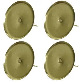 Adventskranzkerzenhalter Goldfarben Ø 8 cm ohne Dorn aus Metall - 4er Set