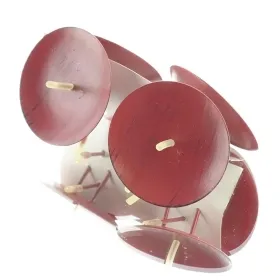 Adventskranzkerzenhalter Rot antik used Look Ø 8 cm aus Metall - 4er Set Adventskranzkerzenhalter Rot antik used Look Ø 8 cm aus Metall - 4er Set