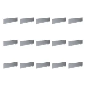 15 x bellissa® Rasenkante / Mähkante 118 cm x 0,1 cm x 12,5 cm - verzinktes Metall