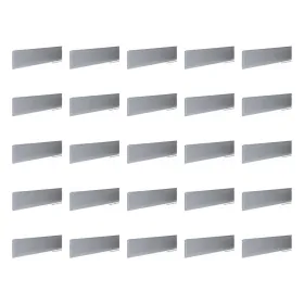 25 x bellissa® Rasenkante / Mähkante 118 cm x 0,1 cm x 12,5 cm - verzinktes Metall