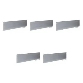 5 x bellissa® Rasenkante / Mähkante 118 cm x 0,1 cm x 12,5 cm - verzinktes Metall