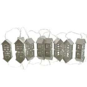 Boltze Lichterkette Piccolo Motiv Haus Weiß - L 185 cm