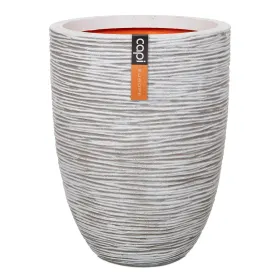 Capi Europe Pflanzgefäß Rib NL Elegant Elfenbeinfarben niedrig Ø 46 cm x 58 cm - Kunststoff