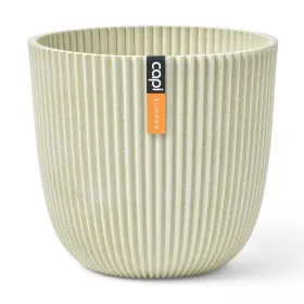 Capi Europe Übertopf Groove Kugel Beige Ø 25 cm - Kunststoff