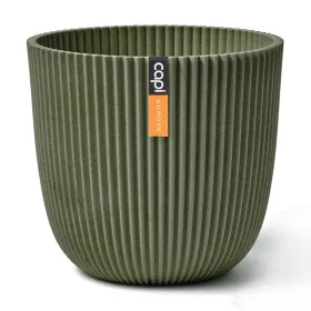 Capi Europe Übertopf Groove Kugel Grün Ø 16,5 cm - Kunststoff