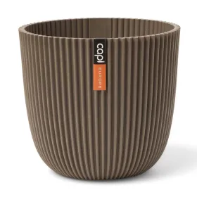 Capi Europe Übertopf Groove Kugel Taupe Ø 13 cm - Kunststoff
