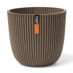 Capi Europe Übertopf Groove Kugel Taupe Ø 16,5 cm - Kunststoff