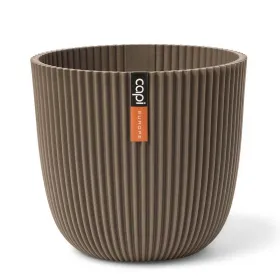 Capi Europe Übertopf Groove Kugel Taupe Ø 28 cm - Kunststoff