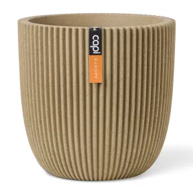 Capi Europe Übertopf Groove NL Kugel Beige mit Isolierschicht Ø 43 - Kunststoff