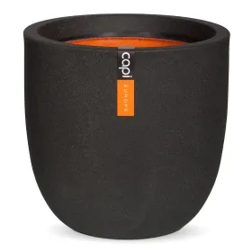 Capi Europe Übertopf Smooth NL Kugel Schwarz mit Isolierschicht Ø 35 cm - Kunststoff