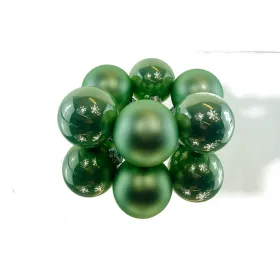 Christbaumkugeln Pfefferminz Ø 8 cm, Glas 6er Set