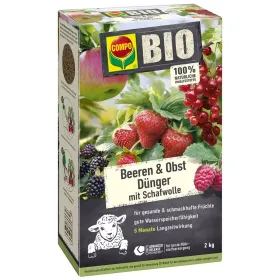 COMPO BIO Beeren- und Obst Dünger mit Schafwolle - 2 kg
