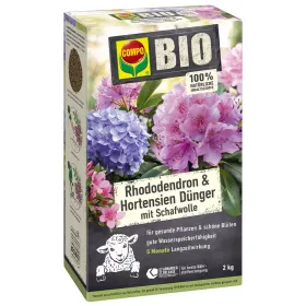 COMPO BIO Rhododendron- und Hortensien Dünger mit Schafwolle - 2 kg
