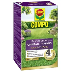 COMPO Rasendünger gegen Unkraut + Moos Komplettpflege für 100 m² - 3 kg COMPO Rasendünger gegen Unkraut + Moos Komplettpflege für 100 m² - 3 kg
