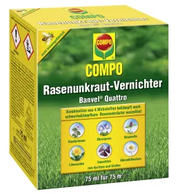 COMPO Rasenunkraut-Vernichter Banvel® Quattro für 75 m² - 75 ml COMPO Rasenunkraut-Vernichter Banvel® Quattro für 75 m² - 75 ml