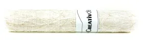 creative deco Weihnachts-Dekostoff Natur mit Gold - Polyester 40 x 300 cm