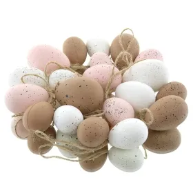 Decoris® Oster Dekoeier Braun Weiß & Rosa in 3 Größen im Netzbeutel - 20 Stück