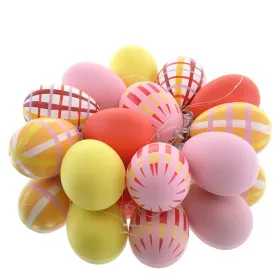 Decoris® Oster Eier Bunt mit Aufhängern Ø 4 cm Höhe 6 cm 12er Set - Polystyren