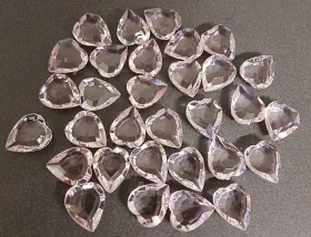 Deko-Rubine in Herzform, 23 mm, rosa, ca. 20 St.