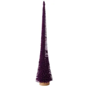 Dekoaufsteller Arbol borstiger Tannenbaum lila Ø 15 cm Höhe 71 cm - Holz & Kunststoff