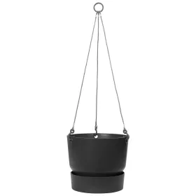 elho® Greenville Blumenampel Living Black Schwarz Ø 24 cm - Kunststoff