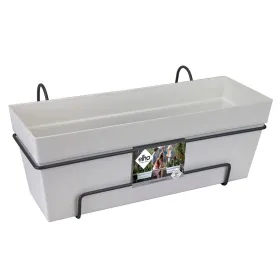 elho® Loft Urban Balkonkasten all-in-1 Weiß 50 cm mit Halter