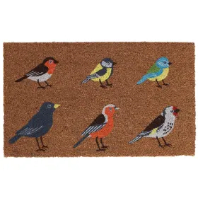 Esschert Desgin Türmatte 6 Vögel Braun & Bunt 75 x 45 cm - Kokos & PVC