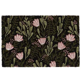 Esschert Desgin Türmatte Vintage Floral Black schwarz 60 x 40 cm - Kokos & PVC