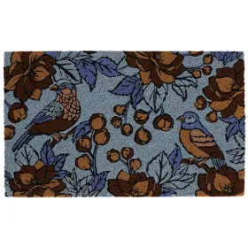 Esschert Desgin Türmatte Vintage Floral Blue blau 75 x 45 cm - Kokos & PVC