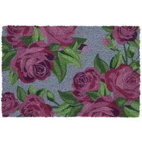 Esschert Desgin Türmatte Vintage Purple Roses altrosa-blau 60 x 40 cm - Kokos & PVC