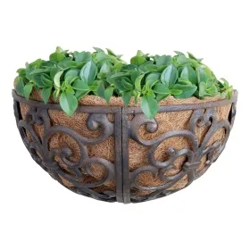 Esschert Design Dekorative Wandschale aus Gusseisen mit Kokoseinsatz Esschert Design Dekorative Wandschale aus Gusseisen mit Kokoseinsatz