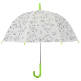 Esschert Design Kinder Regenschirm Dinosaurier Paint it Yourself zum Ausmalen
