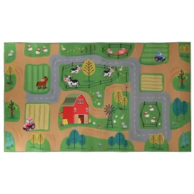 Esschert Design Kinder Spielteppich Bauernhofwelt Outdoor 140 x 80 cm