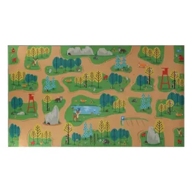 Esschert Design Kinder Spielteppich Wald Outdoor 140 x 80 cm