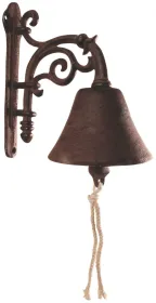 Esschert Design Türglocke Blume aus Gusseisen rostbraun
