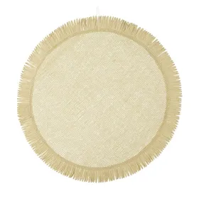 EVERLANDS Tischset Beige mit fransenoptik Ø 38 cm - Papierseil EVERLANDS Tischset Beige mit fransenoptik Ø 38 cm - Papierseil