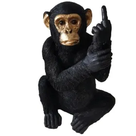 Exotica Cor Mulder Affe Hand UP - Mittelfinger schwarz & gold sitzend - 30 cm Exotica Cor Mulder Affe Hand UP - Mittelfinger schwarz & gold sitzend - 30 cm