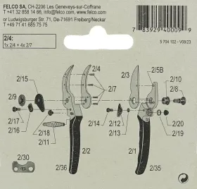 Felco Gegenklinge 2/4 mit Nieten