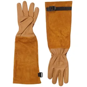 FELCO® 705 Rosenhandschuhe Größe L aus Rindsveloursleder mit Stulpe