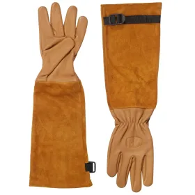 FELCO® 705 Rosenhandschuhe Größe S aus Rindsveloursleder mit Stulpe