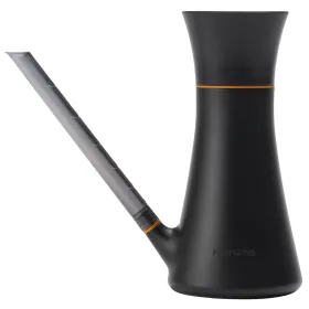 FISKARS® Designer Gießkanne Schwarz & Orange mit Wasserstandsanzeige 1,2 Liter - Kunstharz